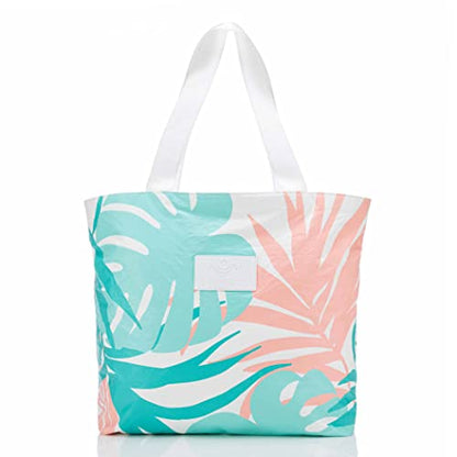 ALOHA Collection Day Tripper Tote | Lightweight, Packable, and Splash-Proof Beach Tote Bag | Easy to Clean - color: Tropics in Pog, size: One Size - Day Tripper Tote