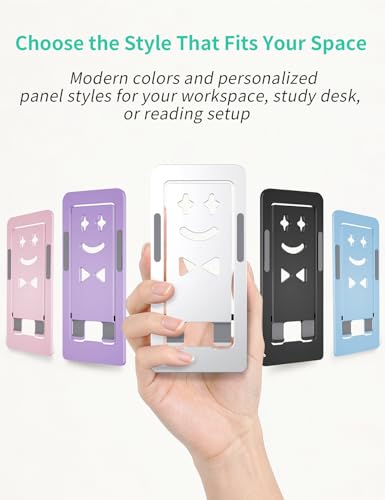 Aoviho Foldable Cell Phone Stand for Desk, Portable Phone Holder,Silver - color: Silver