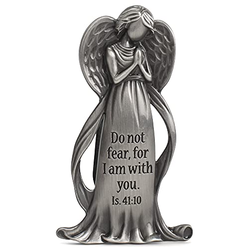 Dicksons Guardian Angel Scripture Silver Tone 2 inch Zinc Alloy Automotive Visor Clip - size: 2 inch