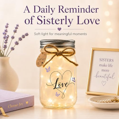 Solmay Sister Birthday Gifts, Birthday Gifts for Sister Adult Keepsake Jar - color: Sister