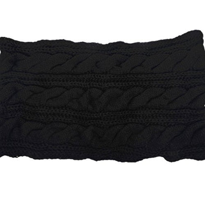 NEOSAN Womens Thick Ribbed Knit Winter Infinity Circle Loop Scarf - color: Twist Black