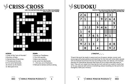 Bible Power Puzzles: 500 Scripture-Inspired Games―Learn the Word of God Through the Power of Puzzles! (Large Print)