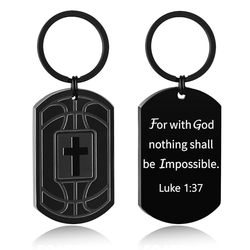 Football/Baseball/Soccer/Basketball Keychain for Men Sport Gifts for Men - color: Black, style: Basketball-luke 1:37