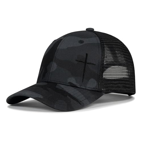 Christian Hats for Men Women,Jesus Cross Hat Christian Religious Gifts for Birthday/Christmas - color: 294.camo-8