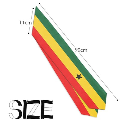 Graduation Satin Sash Scarf 72" Stole - color: Ghana Flag