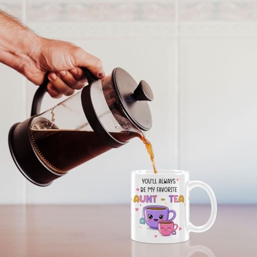 Aunt Auntie Gifts for Women, You’ll Always Be My Favorite Aunt-tea Mug - color: Aunt-Tea