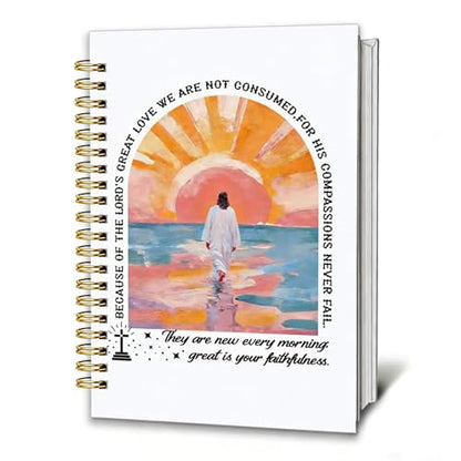 Jesus Bible Journal Notebook - Christian Gifts for Women, Inspirational Bible Verse Note Book for Church Notting Stationery Supplies Religions Gift for Prayer 5.5x8.3 Inches - color: Jesus02