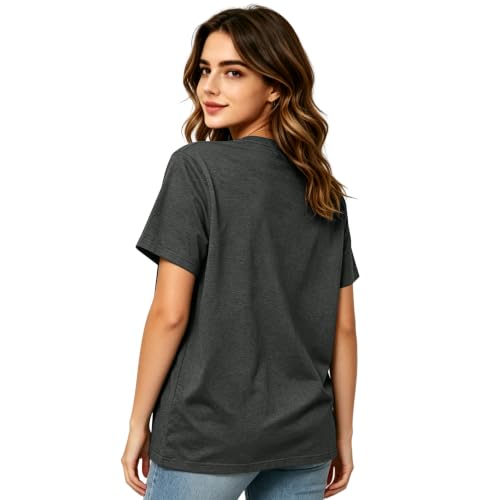Christian Shirts for Women Religious Bible Verse Faith Tee - color: Darkgrey3, size: Small