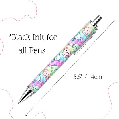 Axolotl Wrap Pens 8PC – Cute Pens for Men Women Perfect Gifts Party Treats Christmas Holiday Birthday Basket Fillers Fun Office Essentials Diary Bag Bulk Stationery Set For Friends Coworkers Teachers - style: Axolotl