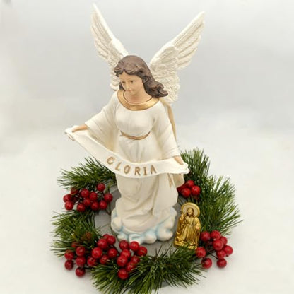 15 Inch Gloria Angel Figurine, Large Christmas Nativity Statue - size: 15inch