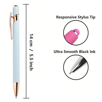 Bible Verse Ballpoint Pens with Stylus, Retractable Christian Writing Pens