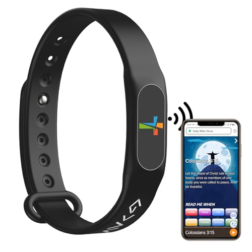 Bible Verse Bracelets – Silicone NFC-Enabled Faith Bracelet for Women & Men, 8 Colors Representing Emotions - color: Night-Black(All Glory to God)