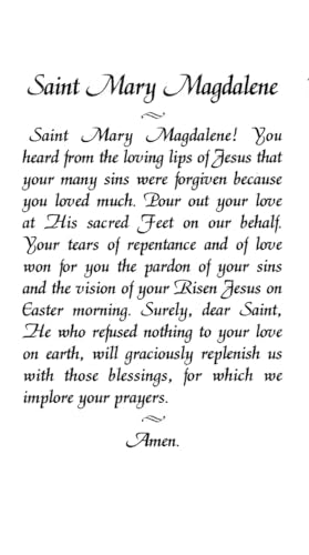 St. Mary Magdalene A - Laminated holy card - Pack of 25