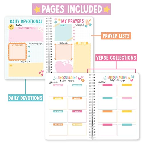 Guided Prayer Journal for Woman - Daily Prayer Journal Notebook - color: Kraft Colorful