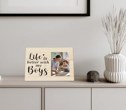 Boy Mom Gift Picture Frame - color: boy