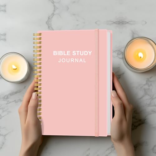 Heveboik Bible Study Journal – Church Notes Notebooks – Note Taking & Journaling Kit, 5.8" x 8.5", Pink - color: Pink