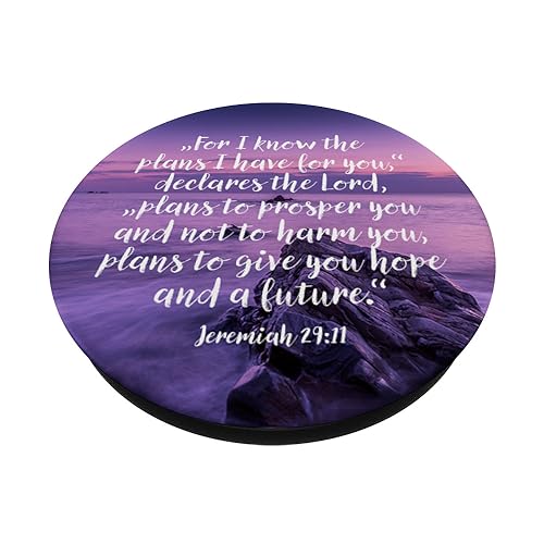 Bible Verse Jeremiah 29 11 Religious Gift Faith Christian PopSockets Adhesive PopGrip - style: Adhesive PopGrip