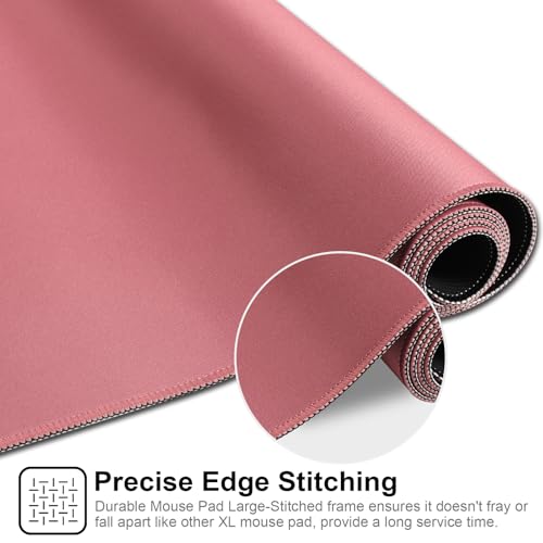 XXL Gaming Mouse Pad 35.4x15.7 Professional Large Mouse Pad & Computer Game Mouse Mat-90x40 Darkpinkus - color: Darkpinkus, size: 35.4L x 15.7W inches