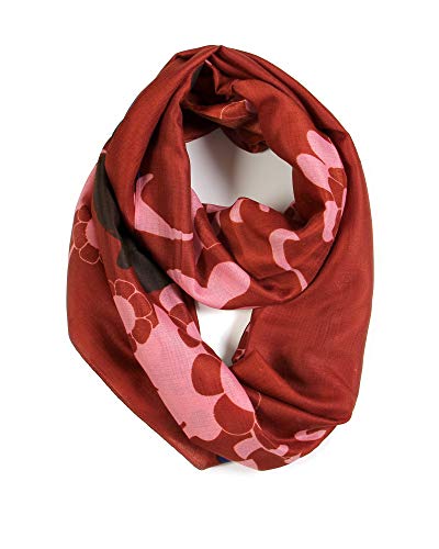 Scarf& Scarfand's Vibrant Colored Artistic Painting & Graphic Print Infinity Fashion - color: Floral Pumpkin
