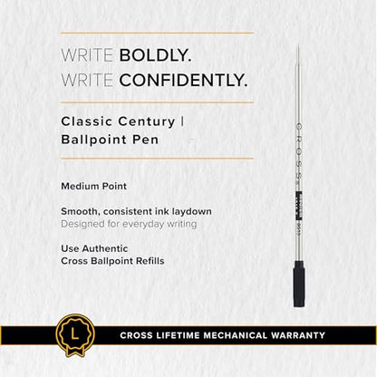 Cross Classic Century Slate Gray Diamond Ballpoint Pen, Black Ink - color: Grey