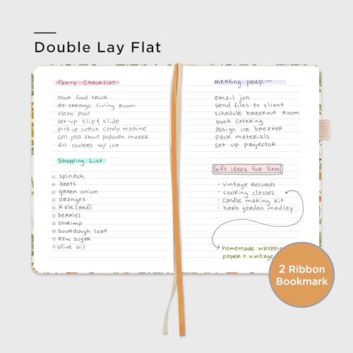 &And Per Se Lined Hardcover Notebook – A5 5.7"x8" College Ruled, 160 Pages, 100gsm Thick Paper – Aesthetic Journal for Women, Gift-Ready Planner, Everyday Writing Notebook (Wild Flowers) - color: a.Wild Flowers, style: Lined with Pattern