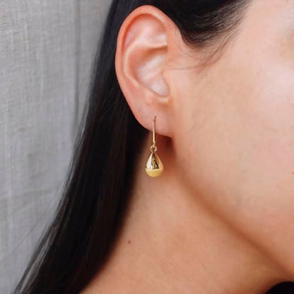 14K Gold Earring Cross Waterdrop Butterfly Heart Knot Earrings for Women Gold Silver Cross Leverback Drop Gold Silver Teardrop Hoop Dangle Earring White Gold Dangle Drop Earring - color: Gold-Waterdrop Leverback Dangle Earring