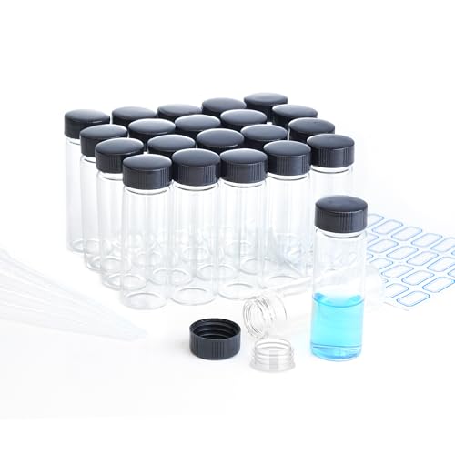 30ml Clear Glass Vials with Screw Caps 20PCS - style: 30ml-20pcs
