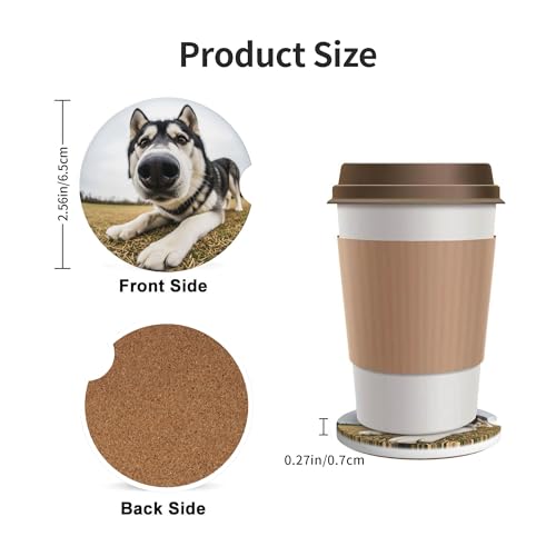Car Coasters for Cup Holder 2 Pack - Dog - color: Dog