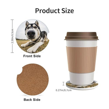 Car Coasters for Cup Holder 2 Pack - Dog - color: Dog