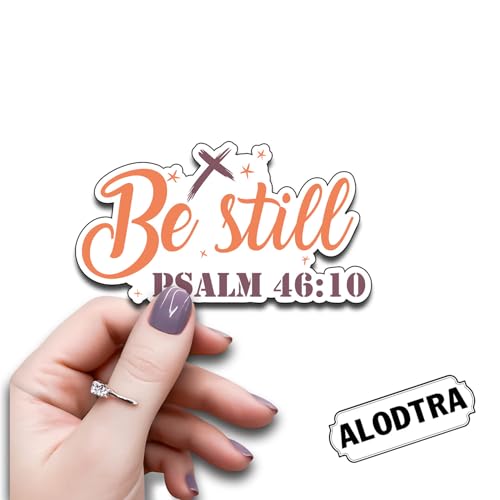 (3pcs) Be Still and Know that I Am God Psalm 46 10 Christian Bible Verse Sticker Vinyl Waterproof Laptop, Size 1.5" x 3" - color: Be Still Psalm 46 10