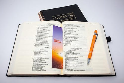 Logos Trading Post His Grace is Enough Bible Verse Pen with Bookmark - color: Orange