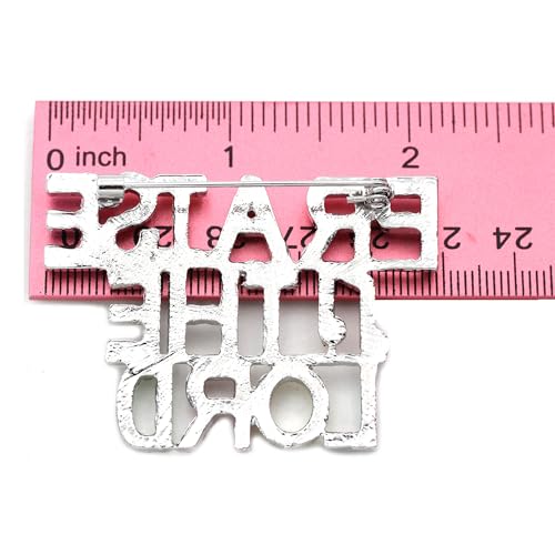 Praise The Lord Word Psalm Bible Verse Christian Brooch Pin
