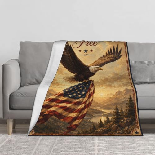 jerkboo American Eagle Throw Blanket Gift 40"x50" - color: American Eagle, size: 50"x40"