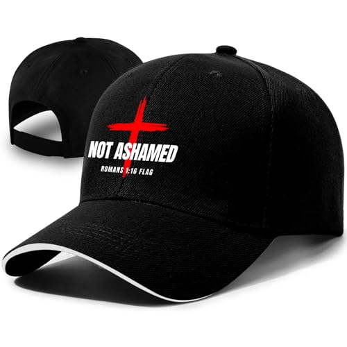 Jesus Baseball Cap for Men and Women Adjustable Christian Trucker Hat Fashion Cross Golf Hat - color: Jesus Cross Christian Romans 1:16