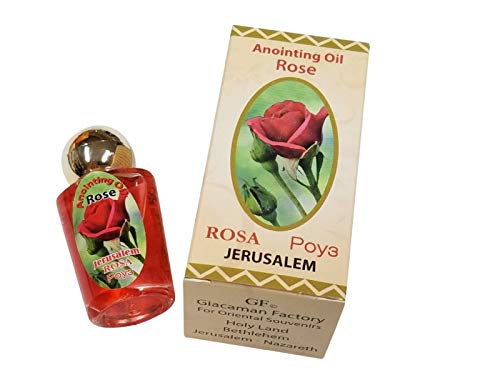 Bethlehem Gifts TM Holy Land Blessed Anointing Oil 30ml Biblical Fragrance Jerusalem (Rose) - color: Rose
