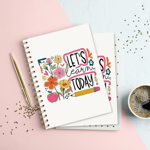 VONTP Teacher Floral Gifts Spiral Notebook Journal, 5.5x8.3 Inch - color: 003-teacher
