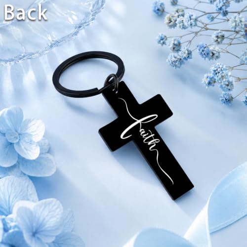 Cross Keychain for Men Bible Verse Christian Gifts Jesus Keychain for Women