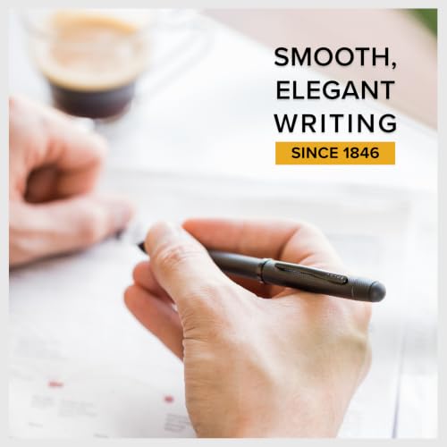 Cross Tech3+ Brushed Black PVD Multifunction Pen, Black Ink, Corporate Gift - color: Black