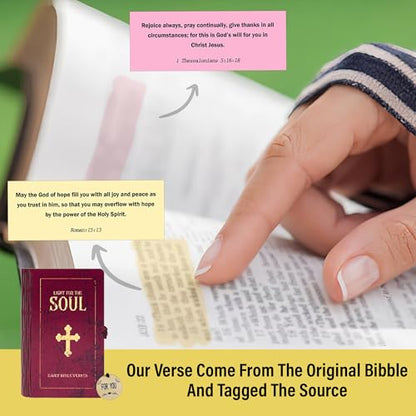 Handmade Bible Verse Cards Box (150 pcs), Inspirational Cards with Wooden Box for Emotion and Feeling, Christian Presents for Graduation, Mom, and for Women & Men - color: Wooden Bible