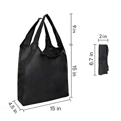 Aricsen Durable Colorful Folding Reusable Grocery Bags Handles, 20 Pack - color: Purple Black Green Orange Red Grey Blue Yellow