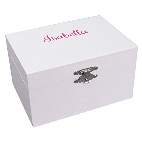 My Bambino Personalized Girls with Name only Jewelry Box with Dark Skin African American Ballerina | Birthday Gift for Girls - color: Name Only