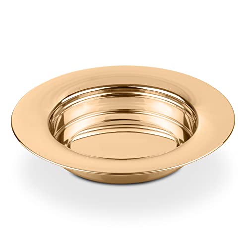(Bread Tray) Gold Premium Communion Trays for Churches | Stainless Steel Communion Ware Set, Supplies - color: Bread Tray