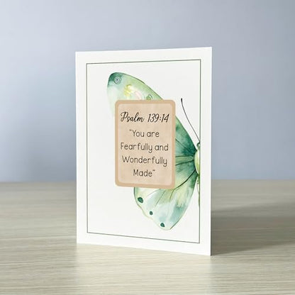 You Are Fearfully and Wonderfully Made Card Christian Encouragement Cards Psalm 139:14 Bible Verse Heartfelt Faith Affirmation Gift for Friend Bestie Mom Daughter Family Coworker - color: You Are Fearfully Psalm 139:14