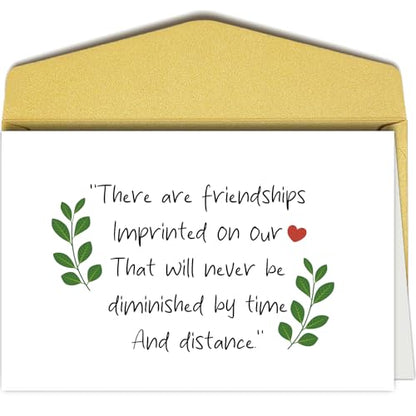 Sweet Friendship Card for Him Her, Birthday Card for Friend Bestie, Long Distance Friend Valentine Card, There Are Friendships Imprinted On Our Heart - color: Friendship Card