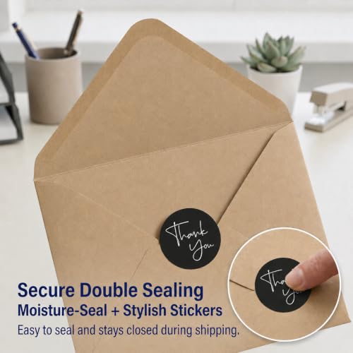 100 Pack Thank You Cards with Envelopes & Stickers - Thank You Notes - color: Black