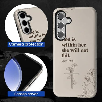 Compatible with Samsung Galaxy S24 Plus Full Body Matte Case Hard Shell Shockproof Screen Lens Protection for Girl Boy Cute Pattern Christian Bible Verse Religious Scripture Jesus - color: Christian Bible Verse Religious Scripture Jesus, size: Samsung Gal