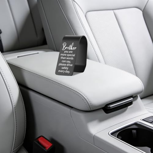 Vivopisew Brother Car Visor Clip, Engraved Stainless Steel Drive Safe Gift From Family Friend, Family Love Safety Reminder Car Visor Clip, Brother Travels Birthday Graduation Gifts VVA358 - color: Black-Brother Car Visor Clip