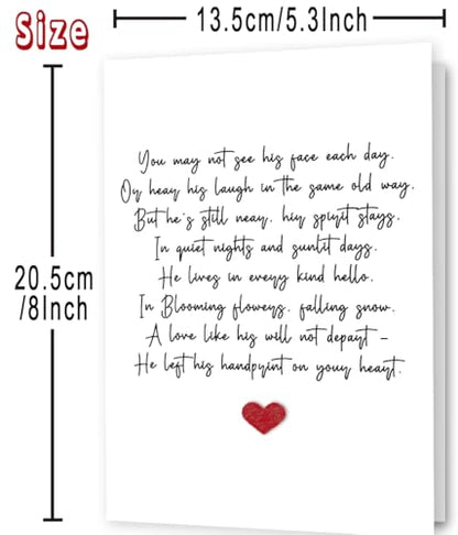 Sympathy Card for Loss of Loved One, Condolences Card, Comforting Memorial Card, Bereavement Card for Grieving Wife, Poem for Loss Husband, Dad, Son - style: Card-242