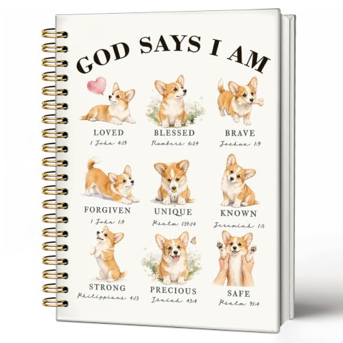 Corgi Gifts Cute Christian Notebook Bible Journal for Women Girls - color: Corgi Christian -(A5)