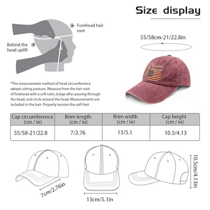 US 250 Years Freedoms 1776-2026 250th Birthday Embroidered Hats Garde Cap for Him - color: Us 250 Years Freedoms 1776-2026 250th Birthdaywine Red2